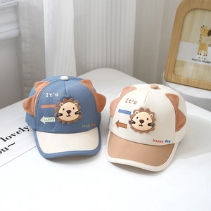 Casquettes de baseball bébé lion avec oreilles 3D, chapeaux de soleil pour tout-petits