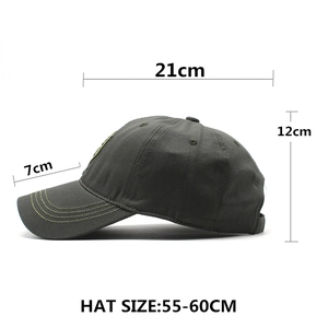 Dark charcoal cotton camouflage baseball cap with embroidered patch and adjustable strap