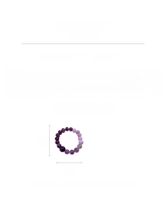 Detaillierte Größentabelle für das Amethyst Armband mit 17cm Länge und 1cm Perlendurchmesser