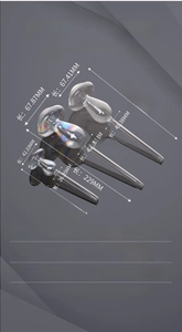 Detailed size specifications for laser and transparent glass mushroom self-watering globes