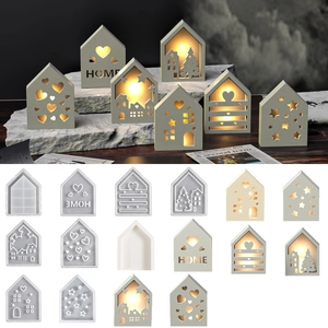 Moule En Silicone DIY Forme De Maison Pour Coulée De Résine Conteneur De Rangement Creux Décoration Atmosphère Étoile Cœur