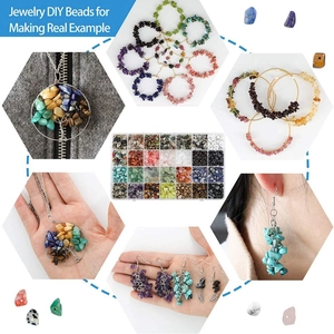 DIY jewelry making kit featuring natural gemstone beads for bracelets and necklaces