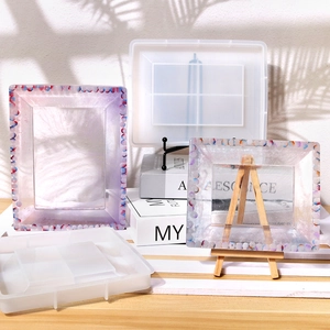 DIY silicone molds for crystal resin picture frames and professional display stands