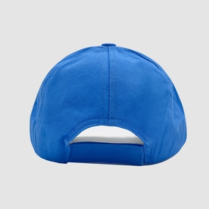 Vue arrière de la casquette de baseball licorne bleu foncé pour enfants avec sangle