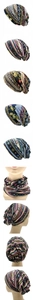 Bonnet polyvalent pour femme avec motifs floraux et divers styles de portage