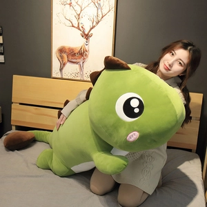 Dinosaur Plush Toy Pillow Soft Cartoon Animal Long Stuffed Doll For Sleeping Bed Reading Home Decor Kawaii Gift Kids Girls