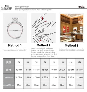 Detailed sizing guide showing US and HK ring measurements for red emerald rings