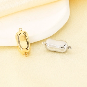 Elegante Schmuckverschlüsse aus Edelstahl in Erdnussform für DIY-Halsketten und Armbänder