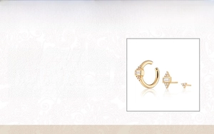Detailed specs for 925 silver earring set featuring gold plating and cubic zirconia