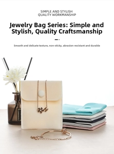 Close-up of premium velvet jewelry pouches with snap buttons in various colors and textures