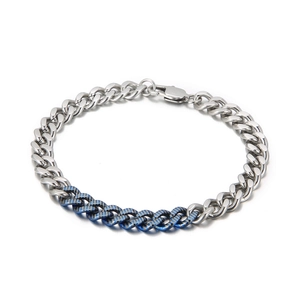 Cuban Link Chain Necklace And Bracelet Men Stainless Steel Bicolor Hip Hop Streetwear Jewelry