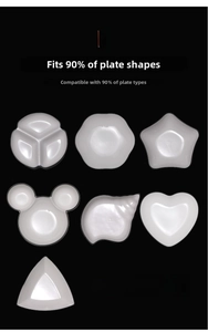 Elastic food covers stretching over various dish shapes, fits 10-38cm containers
