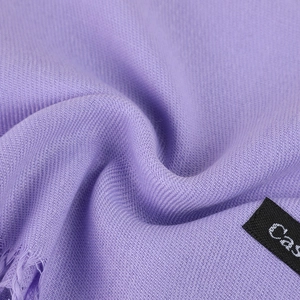 Écharpe épaisse violette pour femmes en faux cachemire avec franges et broderies
