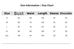 Tableau des tailles détaillé pour robe midi en dentelle brodée du S au 2XL