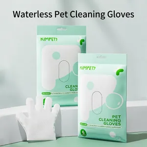 Pet Cleaning Glove Wipes Waterless Deodorizing Non Woven Fabric Moisturizing Grooming Mitts For Cats And Dogs