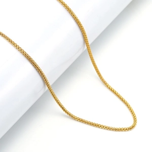 18K gold plated stainless steel mesh chain necklace for a minimalist fashion look