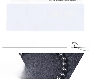 Detailed size chart for 8mm natural stone beaded bracelets with magnetic heart charm