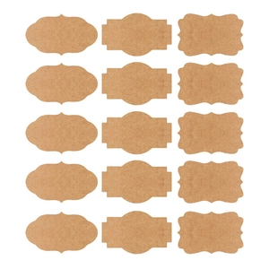 Blank Kraft Paper Labels Self Adhesive Writable Stickers Vintage Irregular Frame For Gift Wrapping DIY Craft Scrapbooking