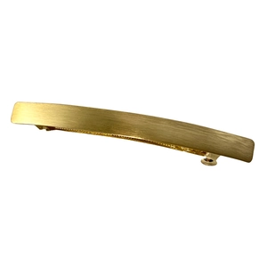Minimalist brushed gold alloy hair clip with elegant spring clamp for women