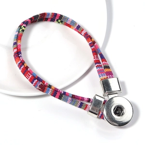 Colorful 5mm flat cotton core cord with metal clasp for DIY bracelets and phone lanyards