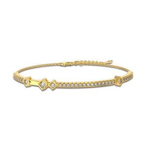 S925 sterling silver Mobius bracelet with gold plating, sparkling zircons and opal stones