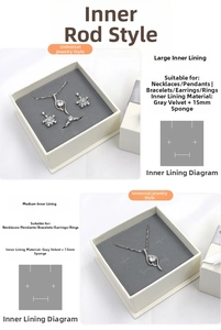 Detail of gray velvet jewelry box lining with 15mm sponge for necklace and ring protection