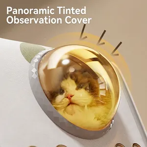 Zaino porta animali con grande spazio e finestra panoramica marrone per cani e gatti