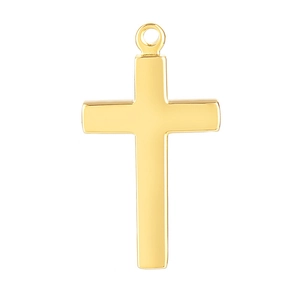 Pendentif croix en acier titane doré minimaliste accessoire collier pour bijoux DIY