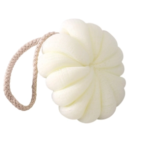 Large Bath Sponge Mesh Shower Pouf Soft Exfoliating Bath Ball With Hanging Rope For Body Cleaning