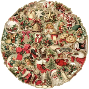 50 pieces of vintage Christmas graffiti stickers for DIY laptop and guitar decoration
