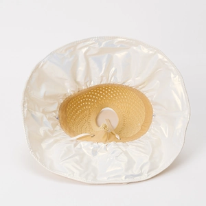 Women's UV protection sun hat with wide brim, breathable mesh and windproof chin strap