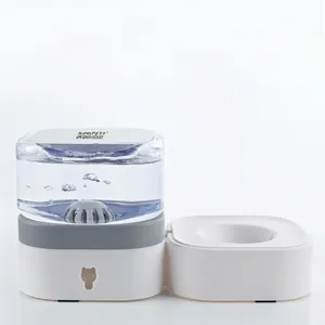 Automatic 1.8L pet water fountain with carbon filter and cat-shaped window for cats and dogs