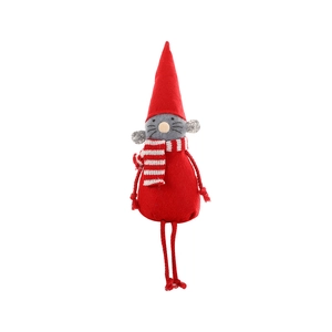 Poupée de Noël mignonne avec longues jambes et bonnet rouge pour décoration de fête