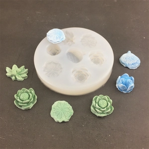 Silicone lotus leaf and flower mold for mousse cakes, fondant, and resin crafting