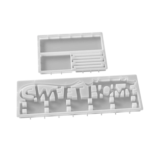 DIY Sweet Home wall shelf silicone resin mold set for home decor casting crafts