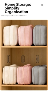 Sacs de rangement de voyage compressibles en trois couleurs avec fermeture éclair
