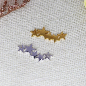Edelstahl Fünf-Sterne-Anhänger in Gold und Silber für DIY-Schmuckherstellung und Basteln