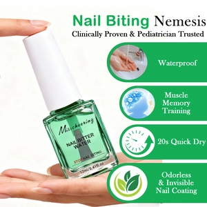 Waterproof nail biting prevention liquid in 12ml glass bottle for kids and adults