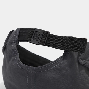 Waterproof quick-dry docker hat in charcoal grey with adjustable buckle back closure