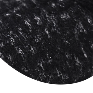 Winter glitter fleece baseball cap featuring warm black knitted texture and plush fabric