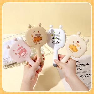 Cartoon Air Cushion Massage Comb Portable ABS Hairbrush With Detachable Cleaner Claw For Students Girls Gift