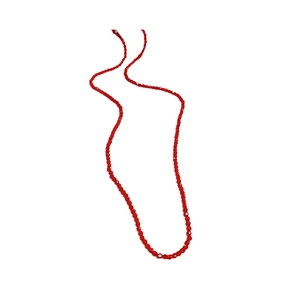 Faceted red crystal beaded necklace with vibrant polished finish and minimalist style