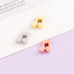 Polished musical note charms in gold, silver, and rose gold for DIY jewelry making
