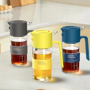 550ml glass oil sprayer and dispenser bottle with precise measurement markings for cooking