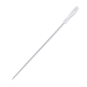 Flexible pipe cleaner tool with white nylon bristles for kitchen and bathroom drains