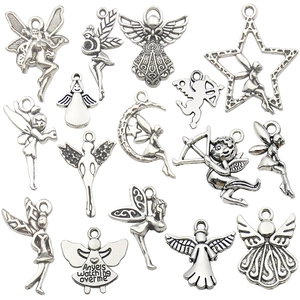 32pcs assorted antique silver angel cupid charms for DIY jewelry and necklace making