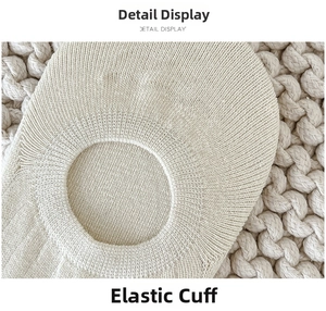 Detail view showing the elastic opening and knit texture of cotton ankle socks