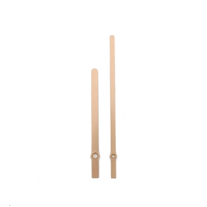Set of two minimalist rose gold metal clock hands including hour and minute pointers