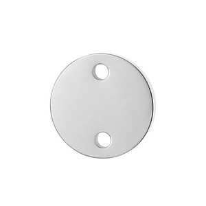 Cut-out round stainless steel jewelry button accessory for DIY jewelry making and crafts