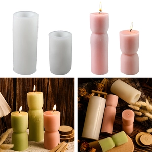 Stampo Per Candele In Silicone A Costine Rigato Forma A Colonna Geometrica DIY Aromaterapia Artigianato In Cera Decorazione